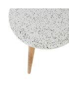 Table d'appoint Terrazzo blanc - D.42x53 cm