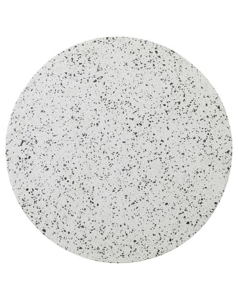 Table d'appoint Terrazzo blanc - D.42x53 cm