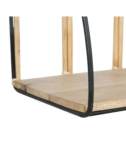 Etagère murale Monarque naturel/noir - 52x41x31 cm
