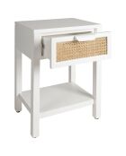 Chevet avec tiroir Adela blanc/naturel - 40x30x54 cm