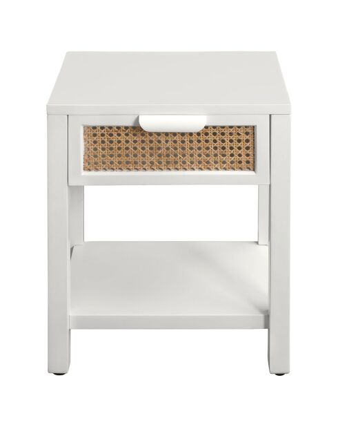Chevet avec tiroir Adela blanc/naturel - 40x30x54 cm