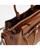 Bolso Hamilton Legacy de piel camel, 40 x 25,5 x 15 cm
