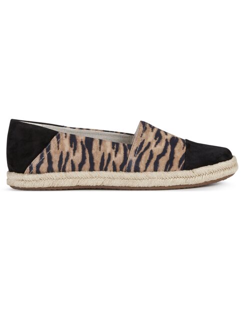 Espadrilles en Velours de Cuir Modesty noir/biscuit