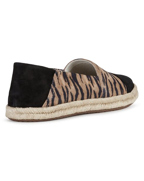Espadrilles en Velours de Cuir Modesty noir/biscuit