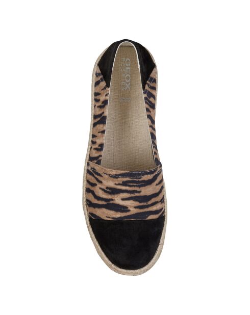 Espadrilles en Velours de Cuir Modesty noir/biscuit