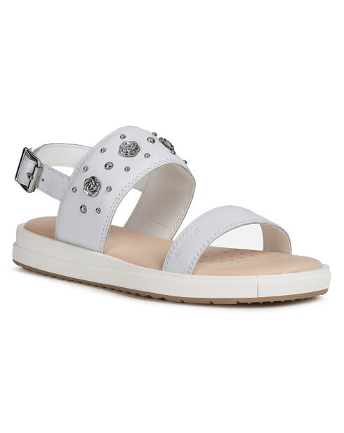 Sandales en Cuir Rebecca blanches