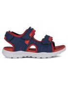 Sandales Vaniett bleu marine/rouge