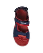 Sandales Vaniett bleu marine/rouge