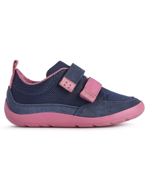 Baskets Barefeel bleu marine/fuchsia