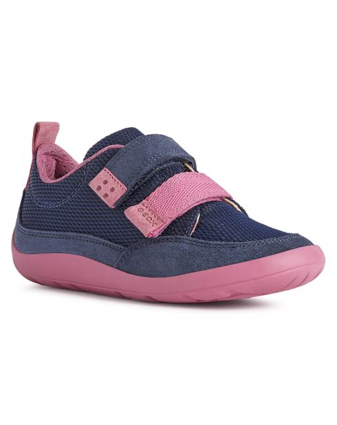 Baskets Barefeel bleu marine/fuchsia