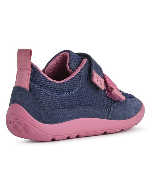 Baskets Barefeel bleu marine/fuchsia