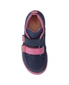 Baskets Barefeel bleu marine/fuchsia