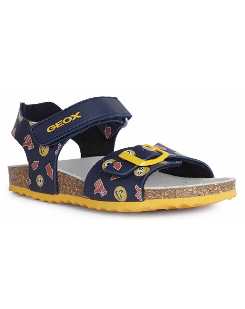 Sandales Ghita marine/jaune