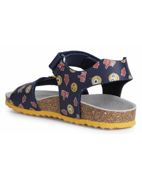 Sandales Ghita marine/jaune