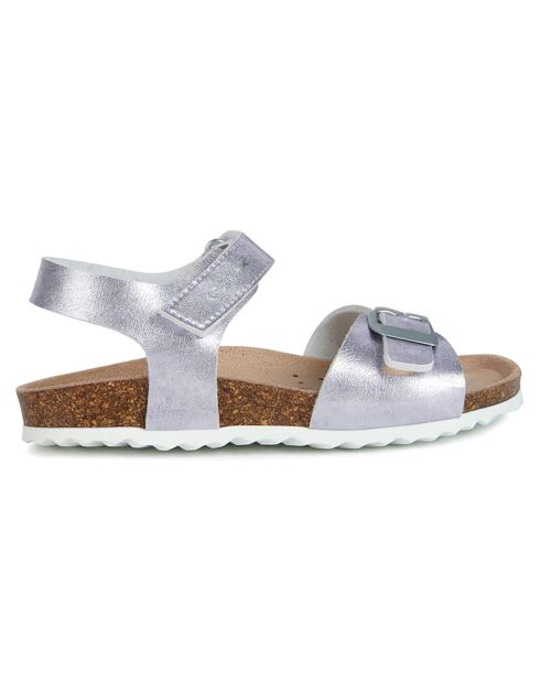 Sandales Adriel lilas métallisé