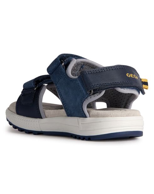 Sandales Alben marine/moutarde