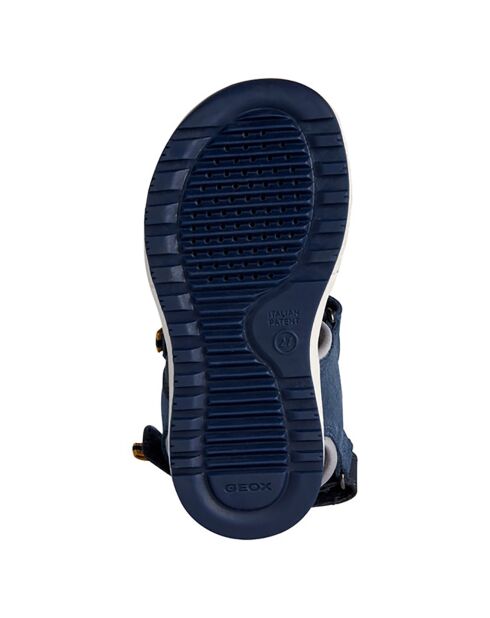 Sandales Alben marine/moutarde