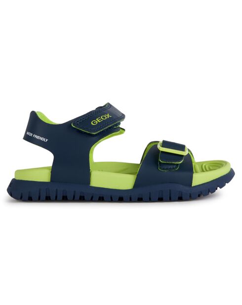 Sandales Fusbetto bleu marine/citron