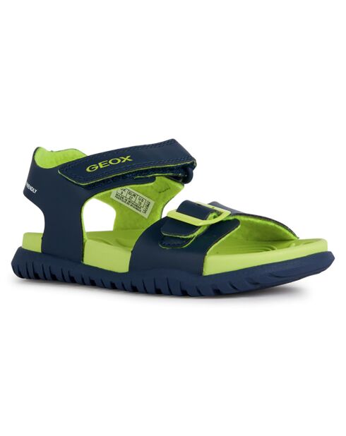 Sandales Fusbetto bleu marine/citron