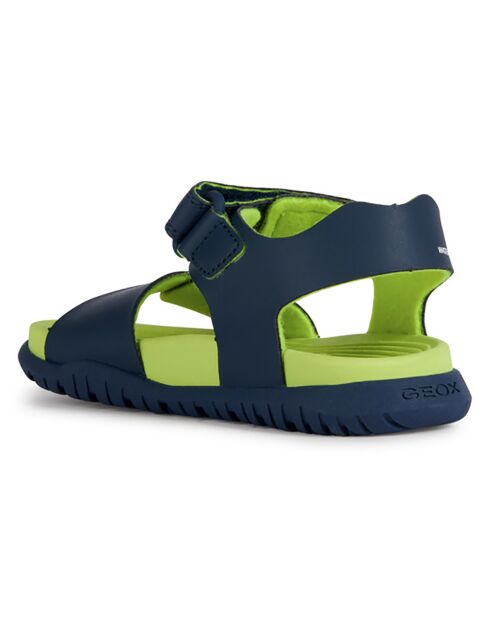 Sandales Fusbetto bleu marine/citron
