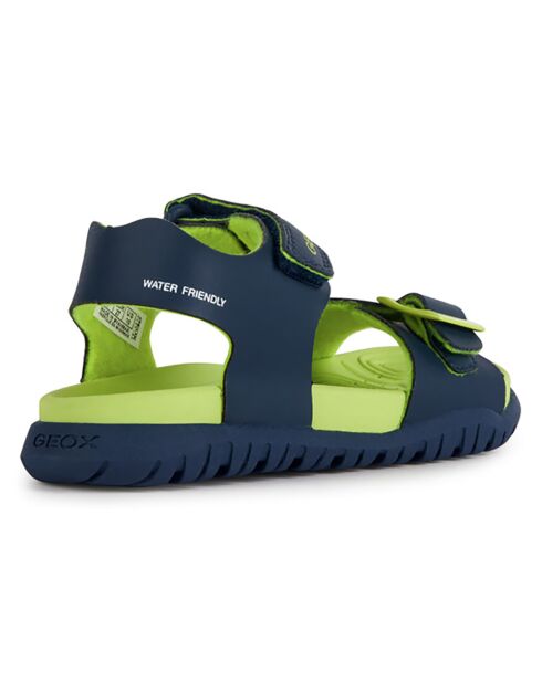 Sandales Fusbetto bleu marine/citron
