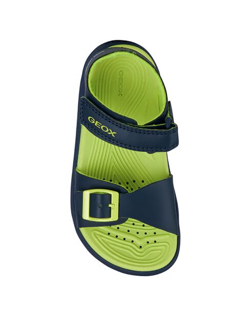 Sandales Fusbetto bleu marine/citron