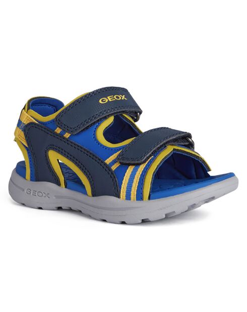 Sandales Vaniett bleu marine/jaune