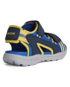 Sandales Vaniett bleu marine/jaune