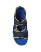 Sandales Vaniett bleu marine/jaune