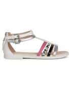 Sandales Karly blanc/argenté/noir