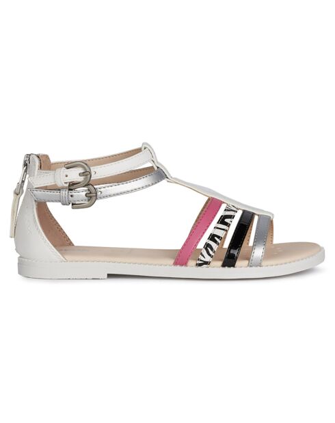 Sandales Karly blanc/argenté/noir