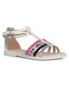 Sandales Karly blanc/argenté/noir
