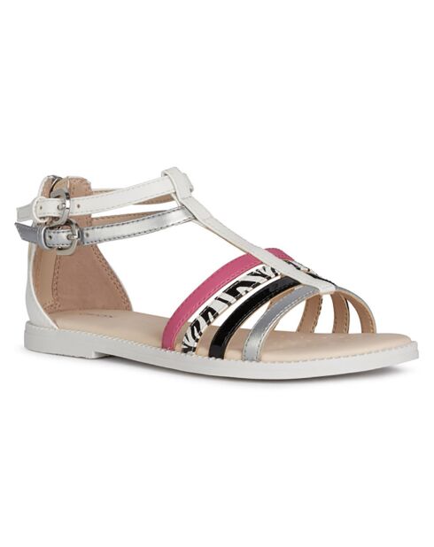 Sandales Karly blanc/argenté/noir