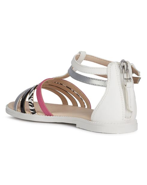 Sandales Karly blanc/argenté/noir