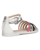 Sandales Karly blanc/argenté/noir