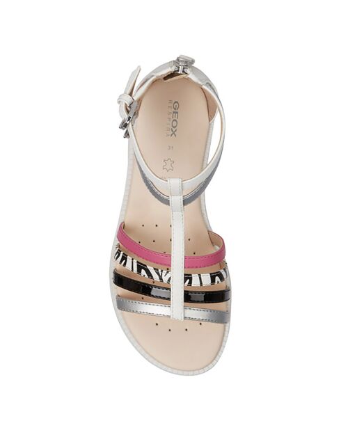 Sandales Karly blanc/argenté/noir