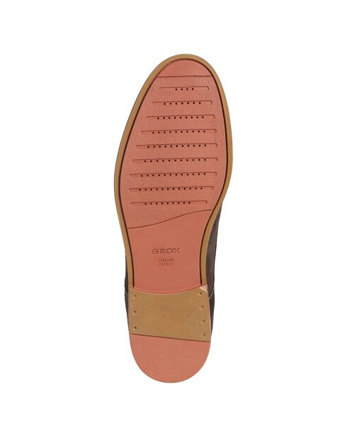 Derbies en Velours de Cuir Bayle brun foncé