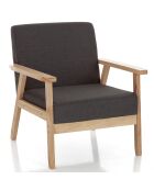 Fauteuil teresa gris foncé - 71x64x66 cm