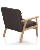 Fauteuil teresa gris foncé - 71x64x66 cm