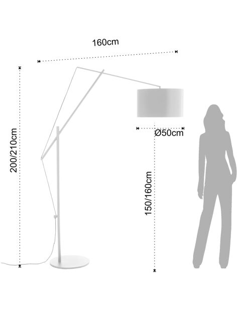 Lampadaire white gear blanc - 210xD.50x160 cm
