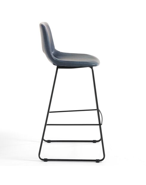 2 Tabourets de bar leonel gris/noir - 100x45x49.5 cm