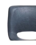 2 Tabourets de bar leonel gris/noir - 100x45x49.5 cm