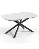 Table extensible aza 1 marbré/noir - 75x90x140/200 cm