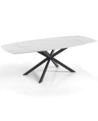 Table extensible aza 1 marbré/noir - 75x90x140/200 cm