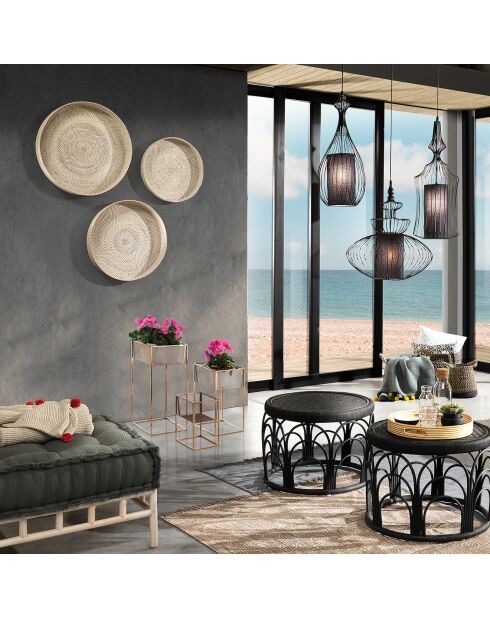 3 Supports de jardinières net rose gold - 60x28x28 cm