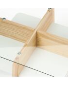 Table basse varm chêne/transparent - 60x60x30 cm