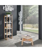 Table basse varm chêne/transparent - 60x60x30 cm