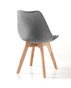 4 Chaises kiki grises - 83x48x56 cm