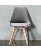 4 Chaises kiki grises - 83x48x56 cm