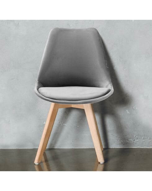 4 Chaises kiki grises - 83x48x56 cm